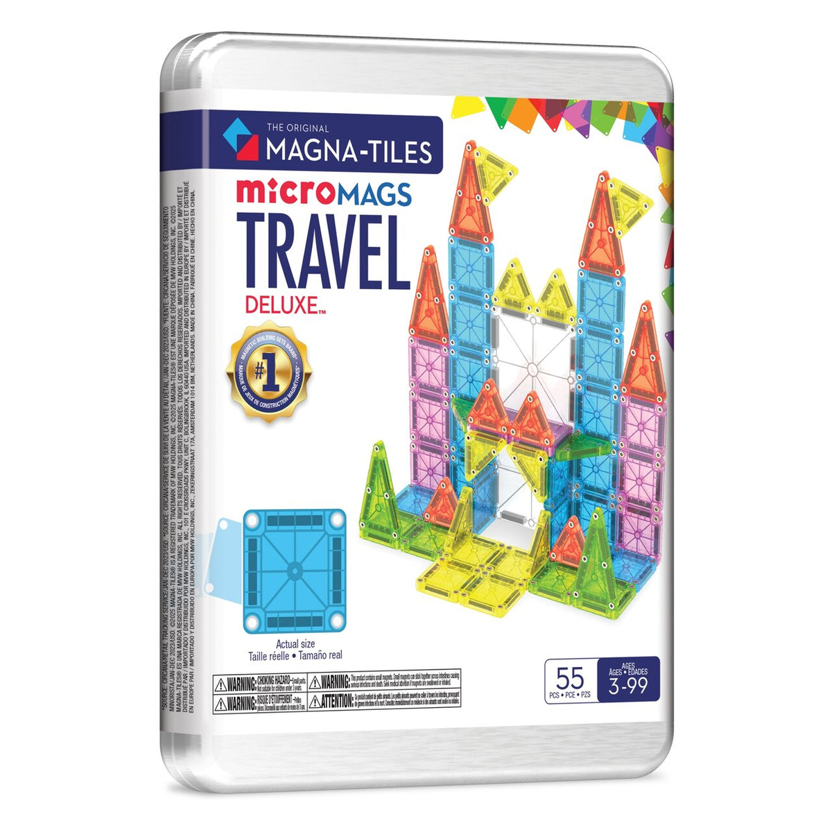 MAGNA-TILES® Travel Set Deluxe 55-Piece Magnetic Construction Set, The Original Magnetic Building Brand - image 1